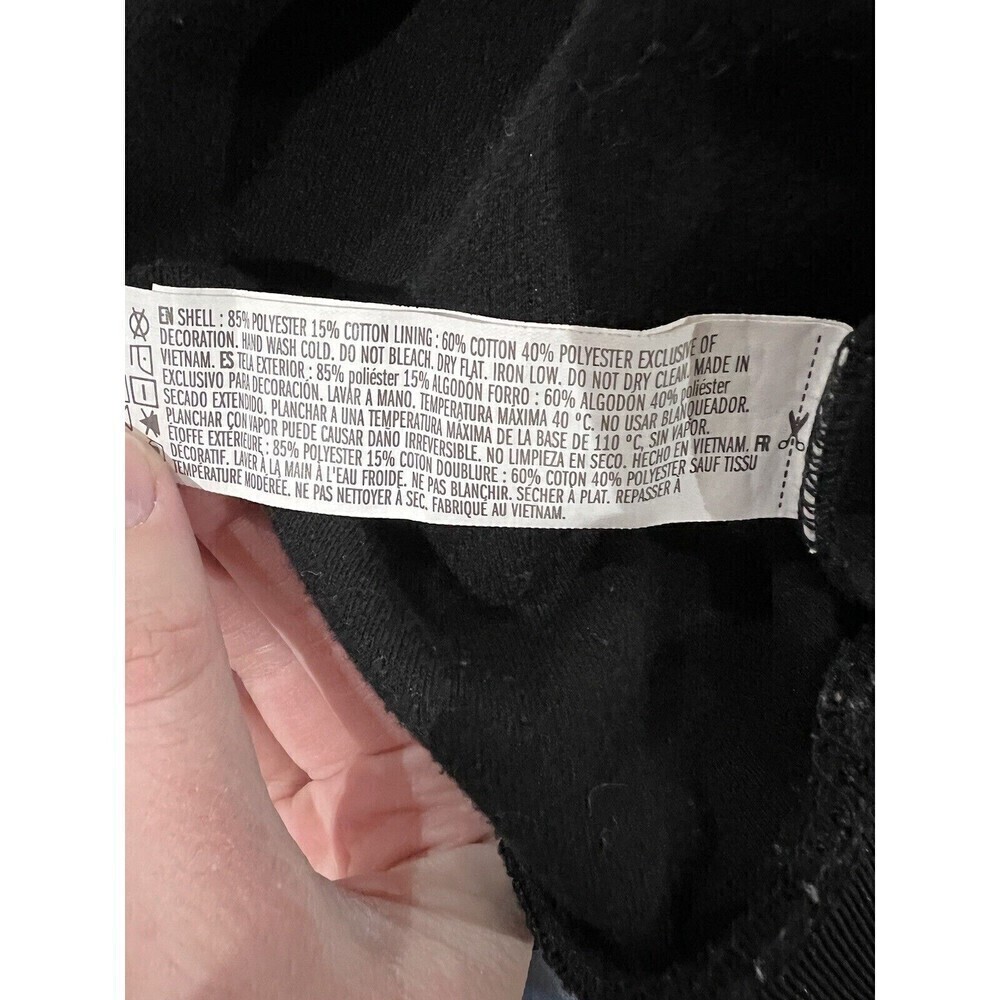 Forever 21 Women's Black Checked Long Sleeve Cropped Hoodie Size Small - Picture 7 of 7